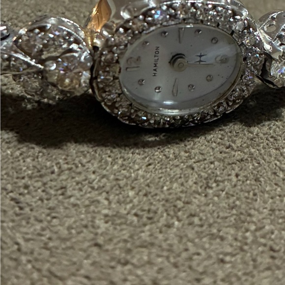 Hamilton Women's Watch 14k diamond vintage. Like new - Picture 1 of 5